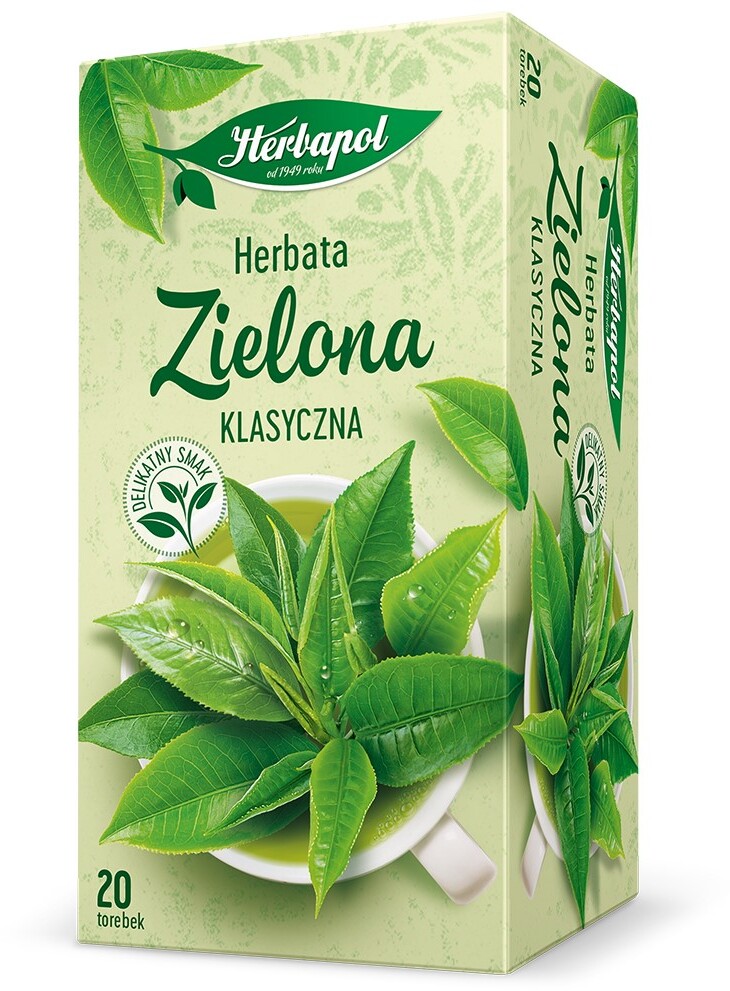 Herbata zielona w torebkach Herbapol, 20 sztuk x 2g
