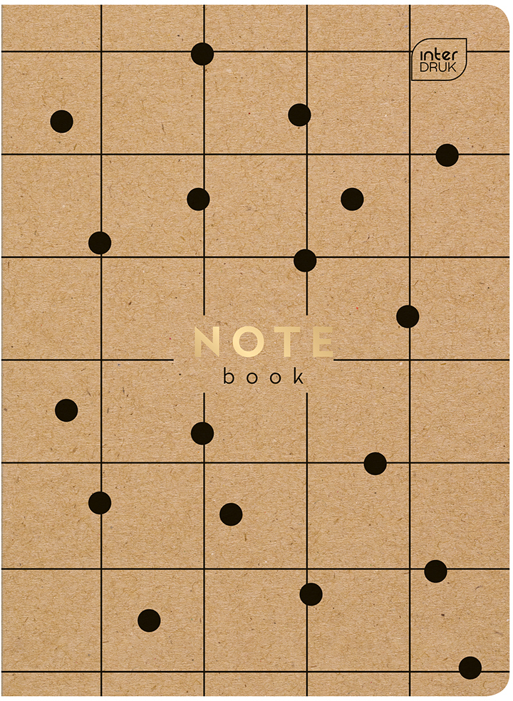 Zeszyt gładki Interdruk HS Kraft, A5, 60 kartek, mix wzorów