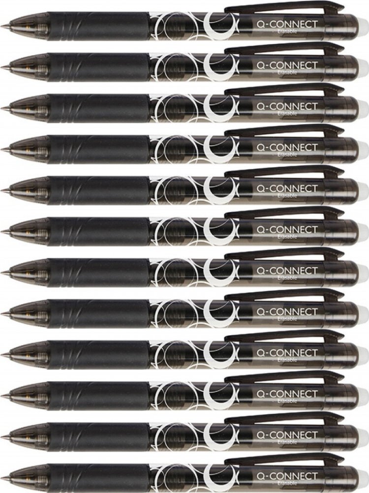 20x Długopis automatyczny Q-Connect, 1mm, wymazywalny, czarny