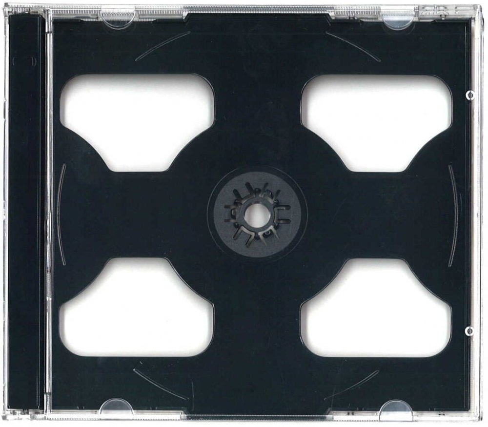 Pudełko na 2 płyty CD/DVD Omega, 1 sztuka, transparentny/czarny