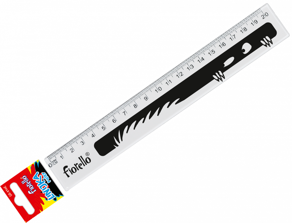 Linijka plastikowa Fiorello GR-896E, 20cm, transparentny