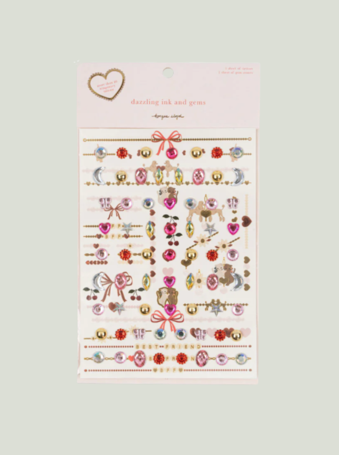 Biżuteria, tatuaże i kamienie szlachetne heart mix Konges Sløjd