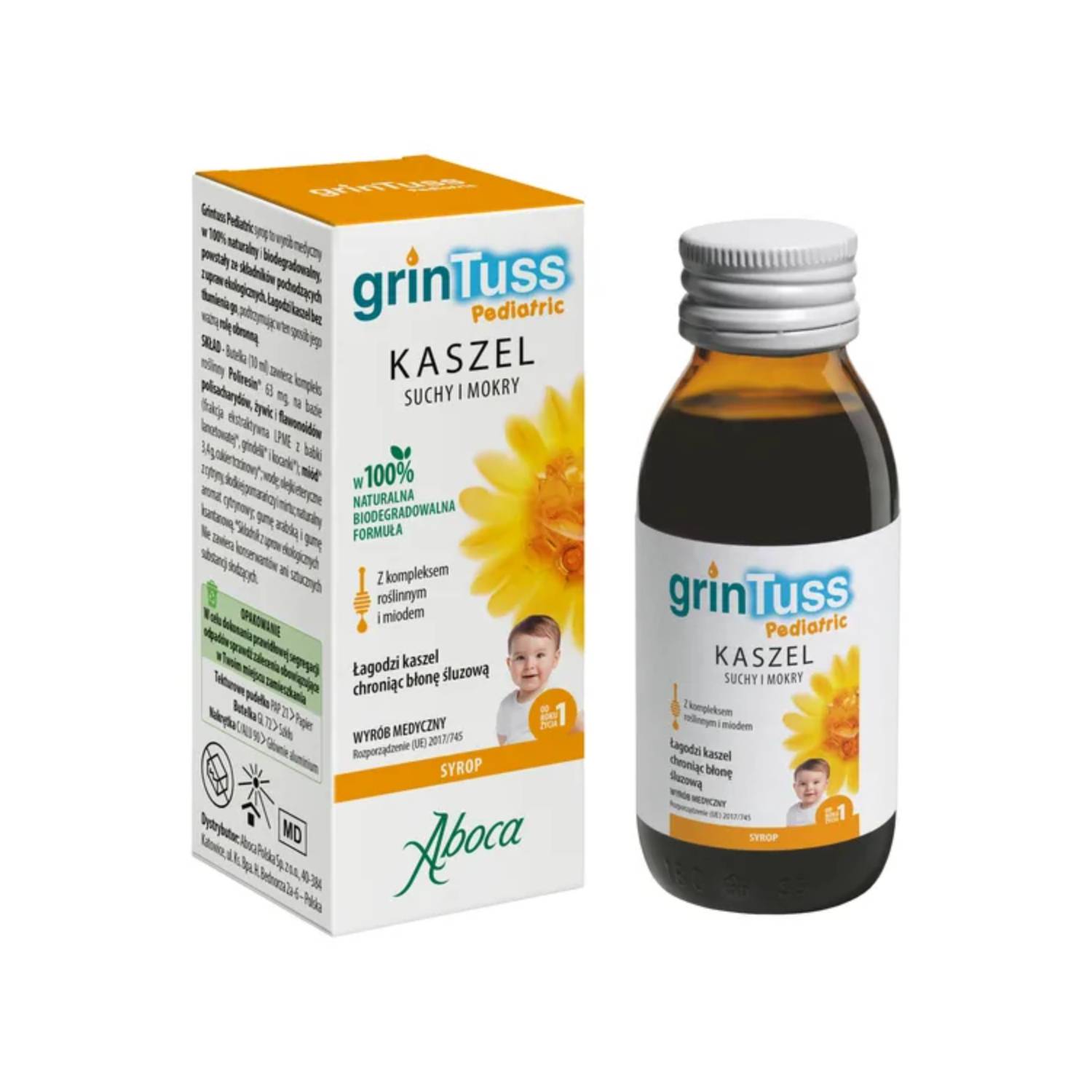 Aboca grintuss pediatric syrop na kaszel mokry i suchy, 180 g