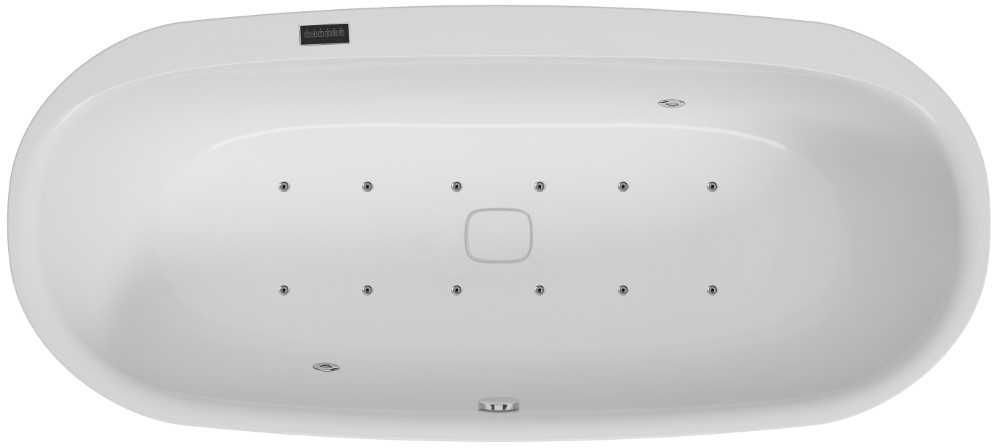 Hoesch iSensi wanna wolnostojąca 190x90 cm owalna z hydromasażem biała 632-866-2760-10-I00