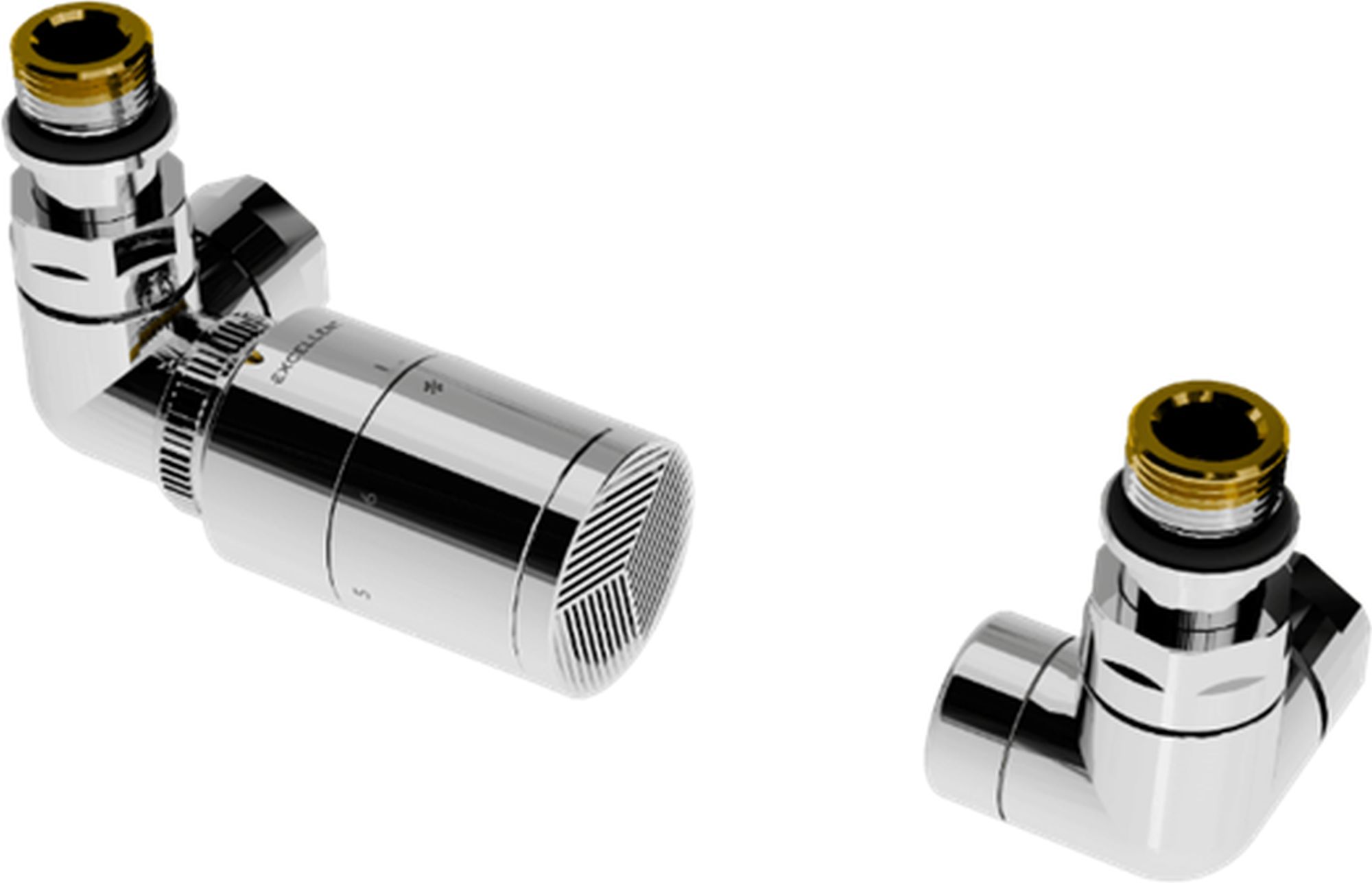 Excellent Caldo zawór trójosiowy chrom GREX.CA20.L.TT.CR