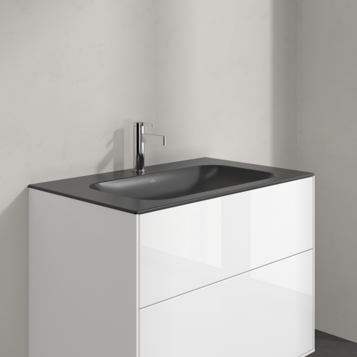 Villeroy & Boch Finion umywalka 80x50 cm prostokątna meblowa CeramicPlus Pure Black 416481R7