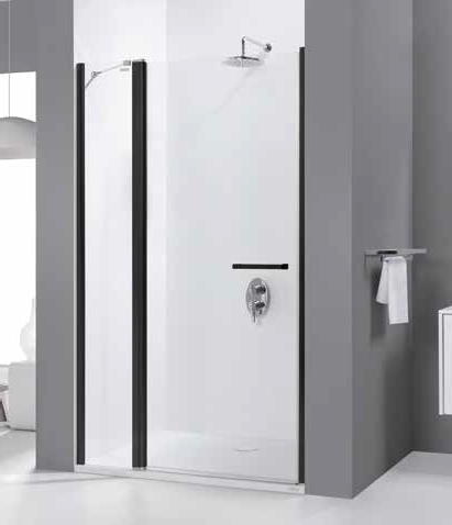 Sanplast Prestige III DJ2/PRIII drzwi prysznicowe 110 cm czarny mat/szkło przezroczyste 600-073-0810-59-401