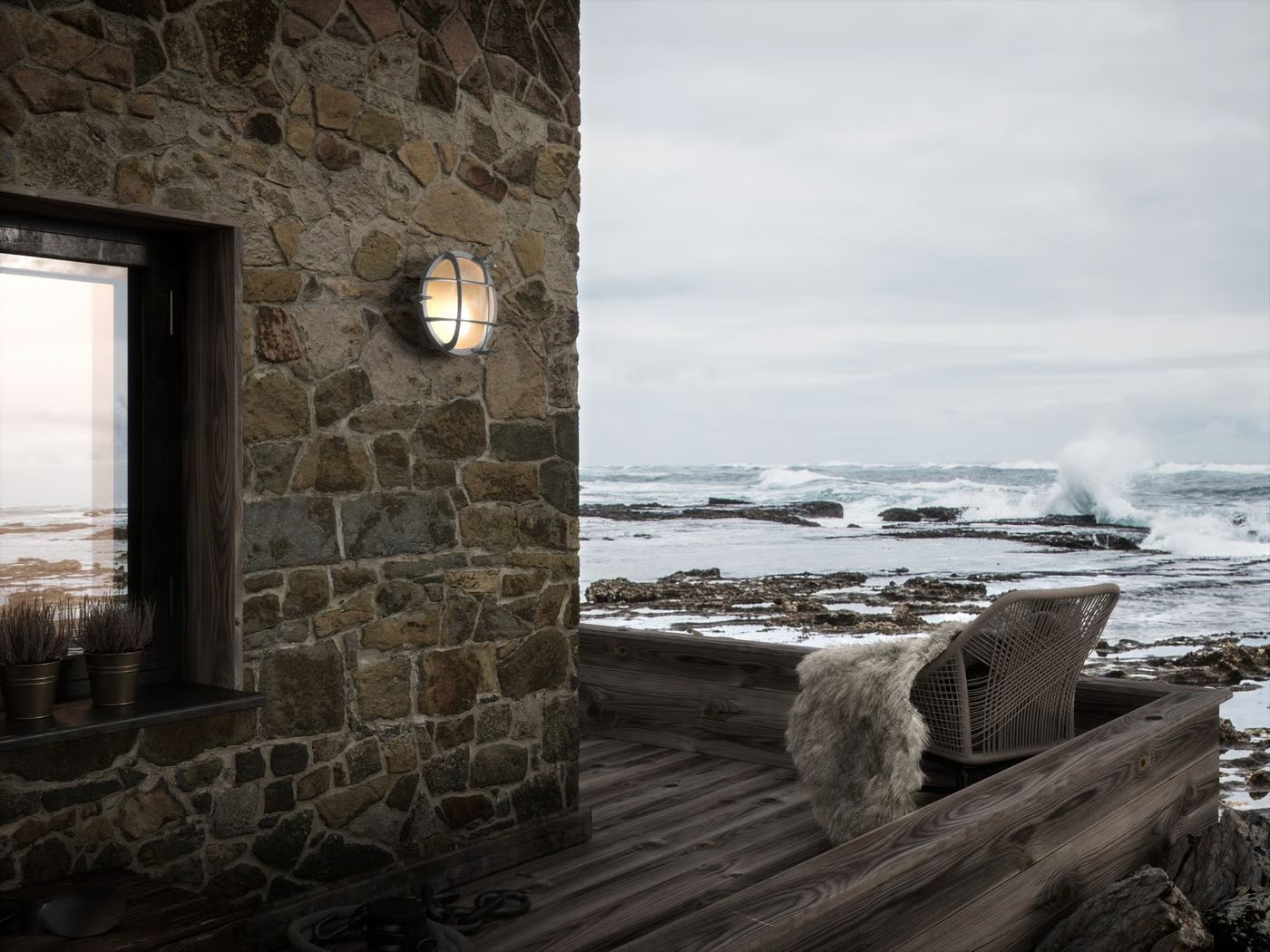 Nordlux Polperro kinkiet zewnętrzny 1x12,5 W nikiel 49021055