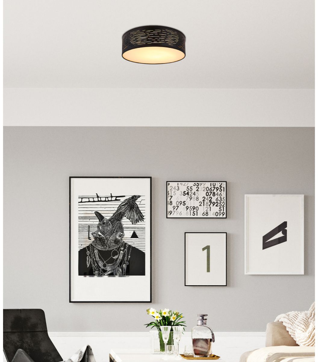 Globo Lighting Tunno plafon 1x20 W czarny 15342D1