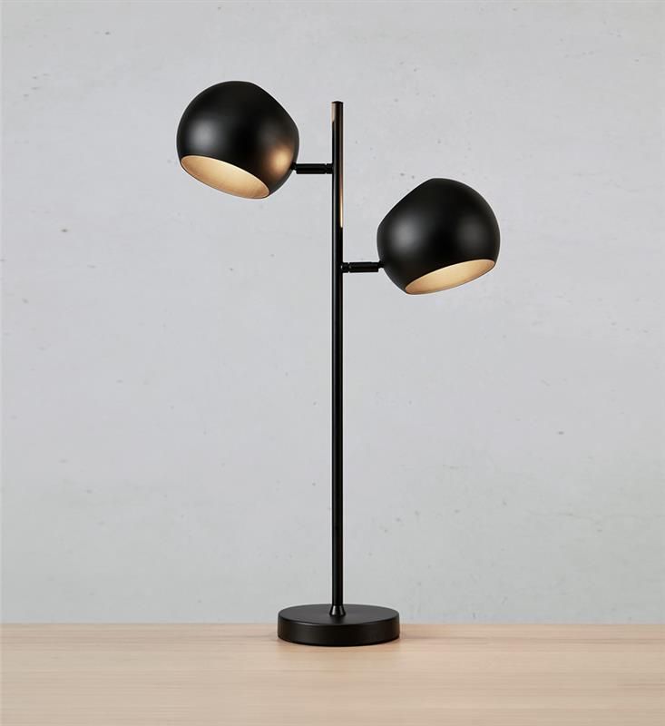 Markslöjd Edgar lampa stołowa 2x40 W czarna 108691