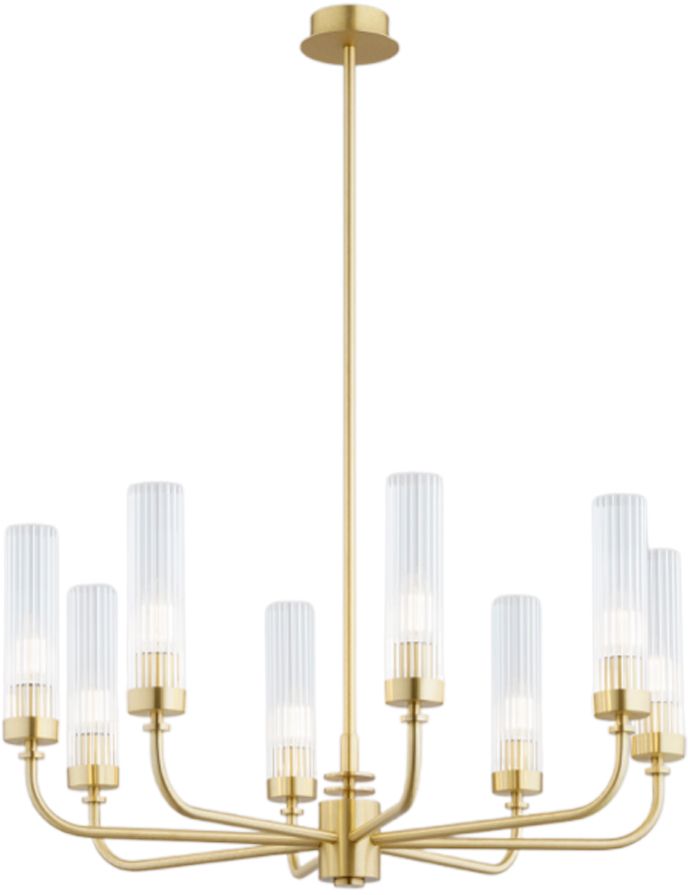 Argon Preston lampa wisząca 8x7 W mosiądz-przezroczysta 5082