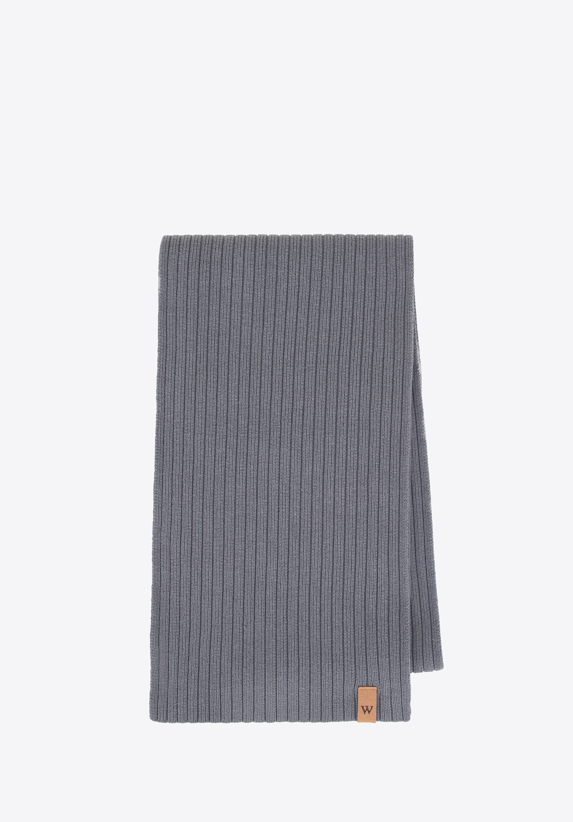 Szalik zimowy z bawełny gruby szary