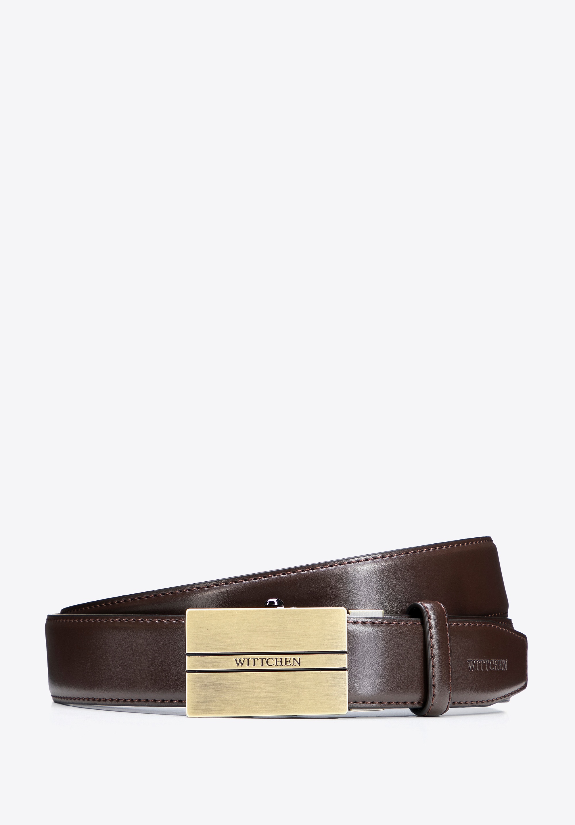 Zestaw męski: pasek i etui na karty ze skóry naturalnej brązowy