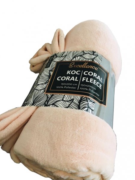Koc z mikrofibry CORAL 150x200 wz. FLEECE201002