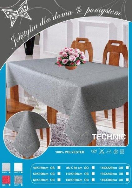 Obrus teflonowy rozmiar 50x100 wzór biały (246)