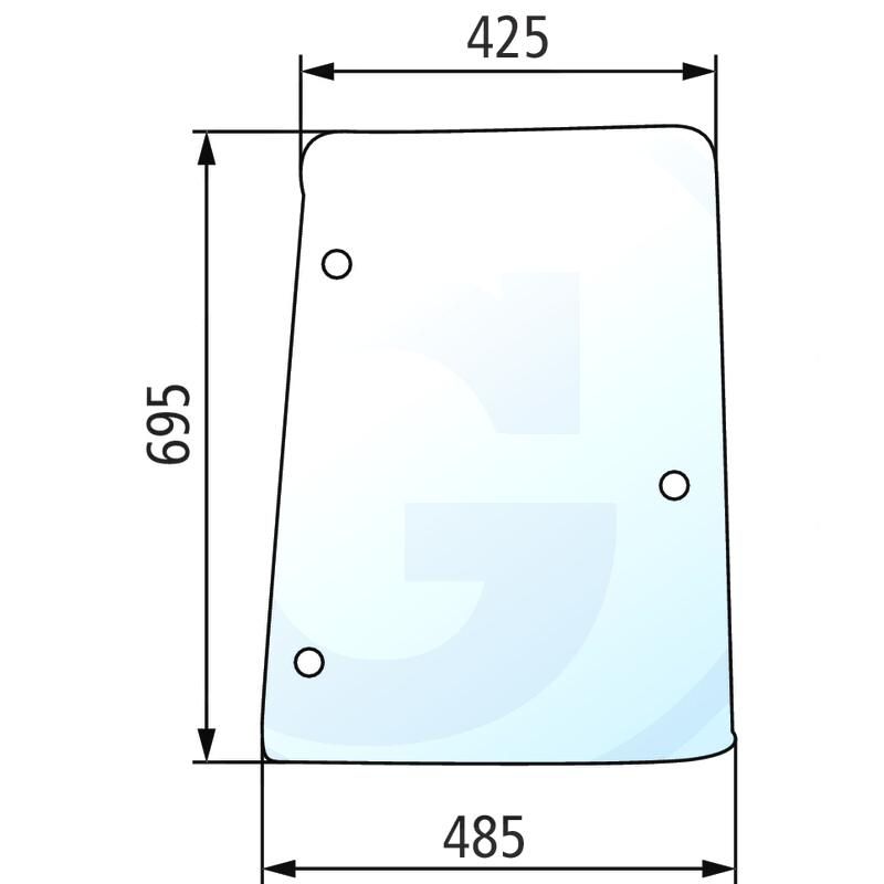 Szyba boczna prawa CASE MX CX Mc Cormick 192002A3