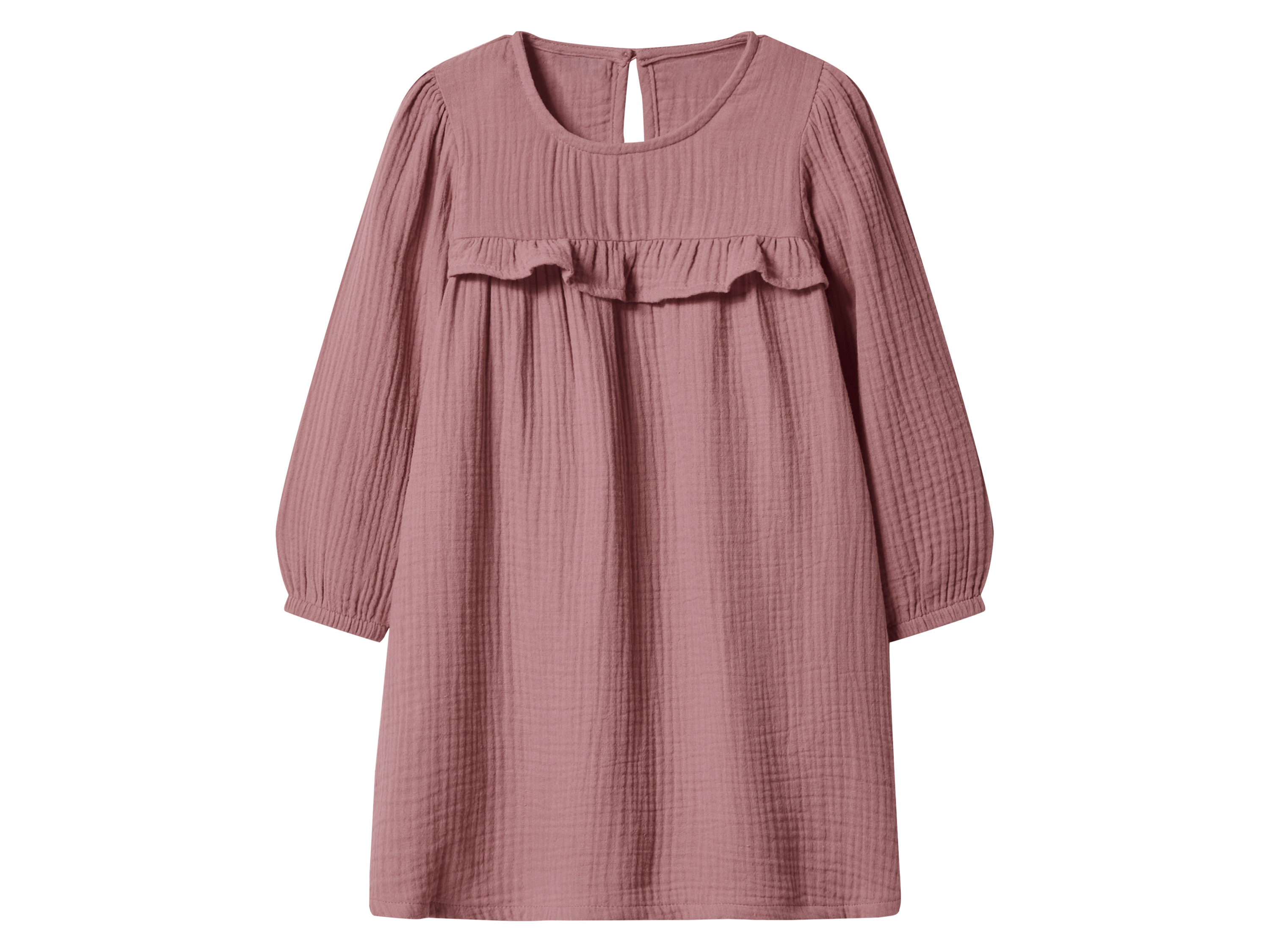 lupilu Sukienka muślinowa dziecięca z bawełny Różowy, 98/104