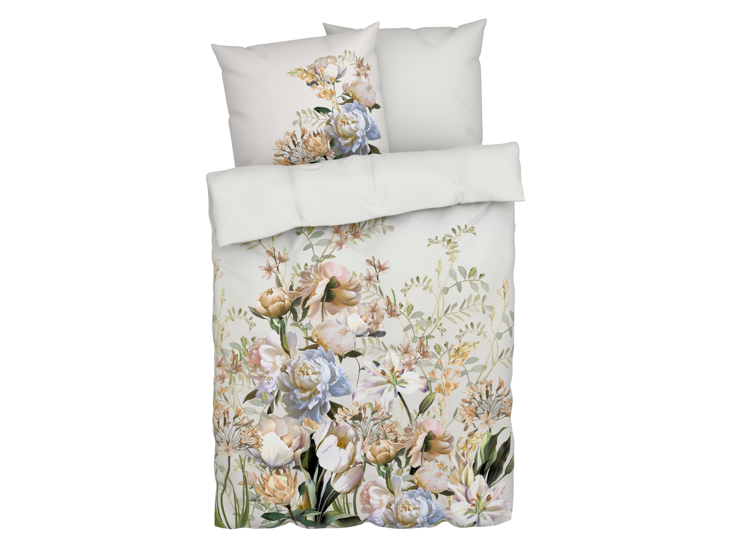 Livarno home Pościel z bawełny satynowej, 160 x 200 cm Biały