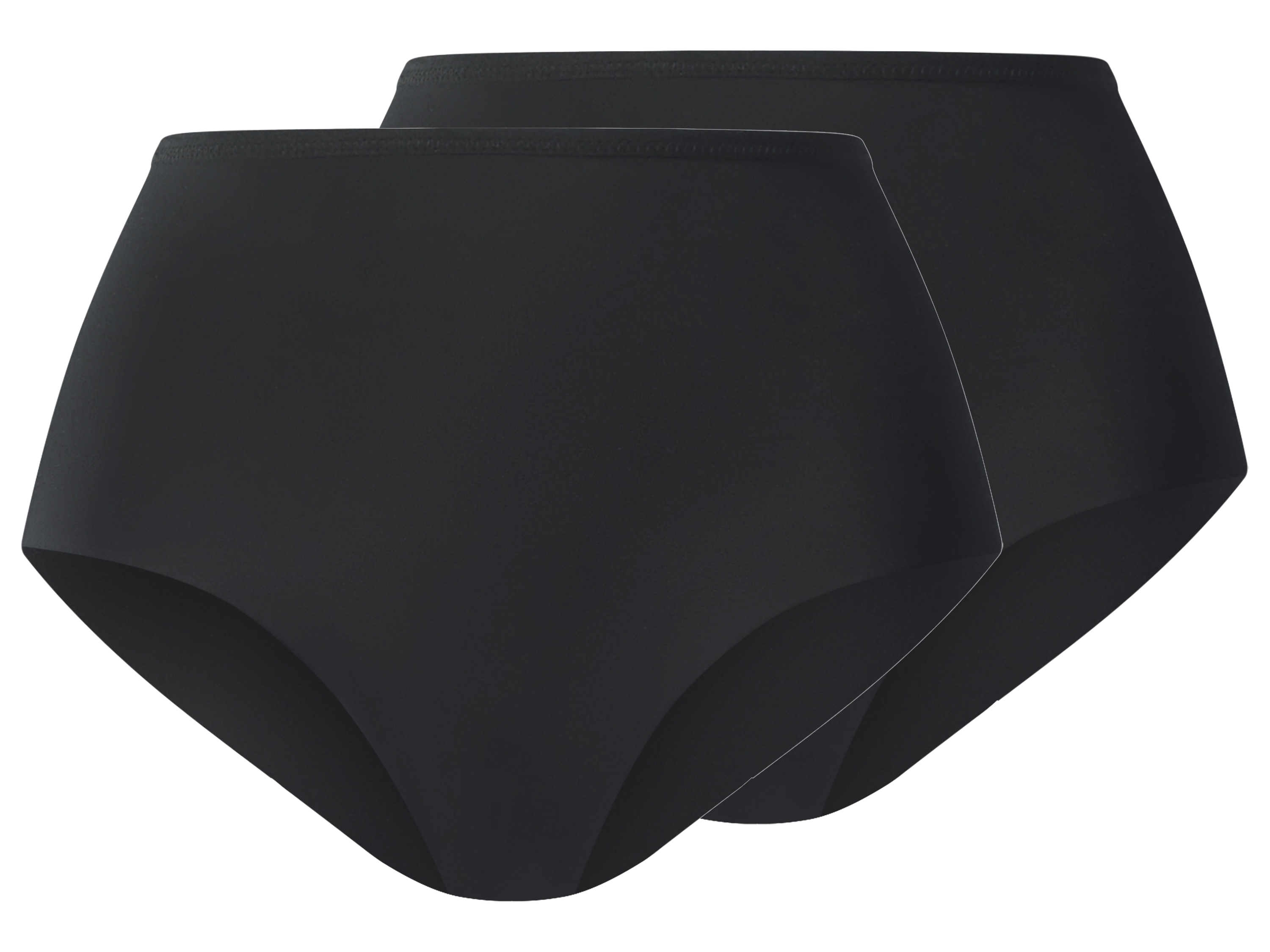 esmara Figi damskie z wysokim stanem, 2 pary Czarny, L44/46