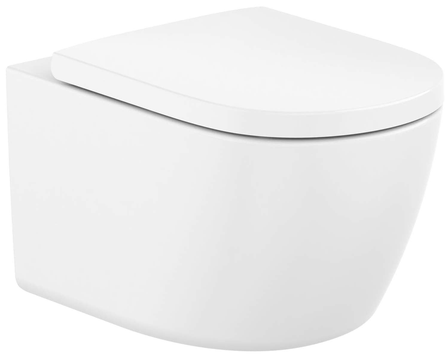 Darmowa Dostawa - Zestaw miska z deską wisząca bez kołnierza ze spłukiwaniem wirowym biały połysk Roca Meridian A34H741000