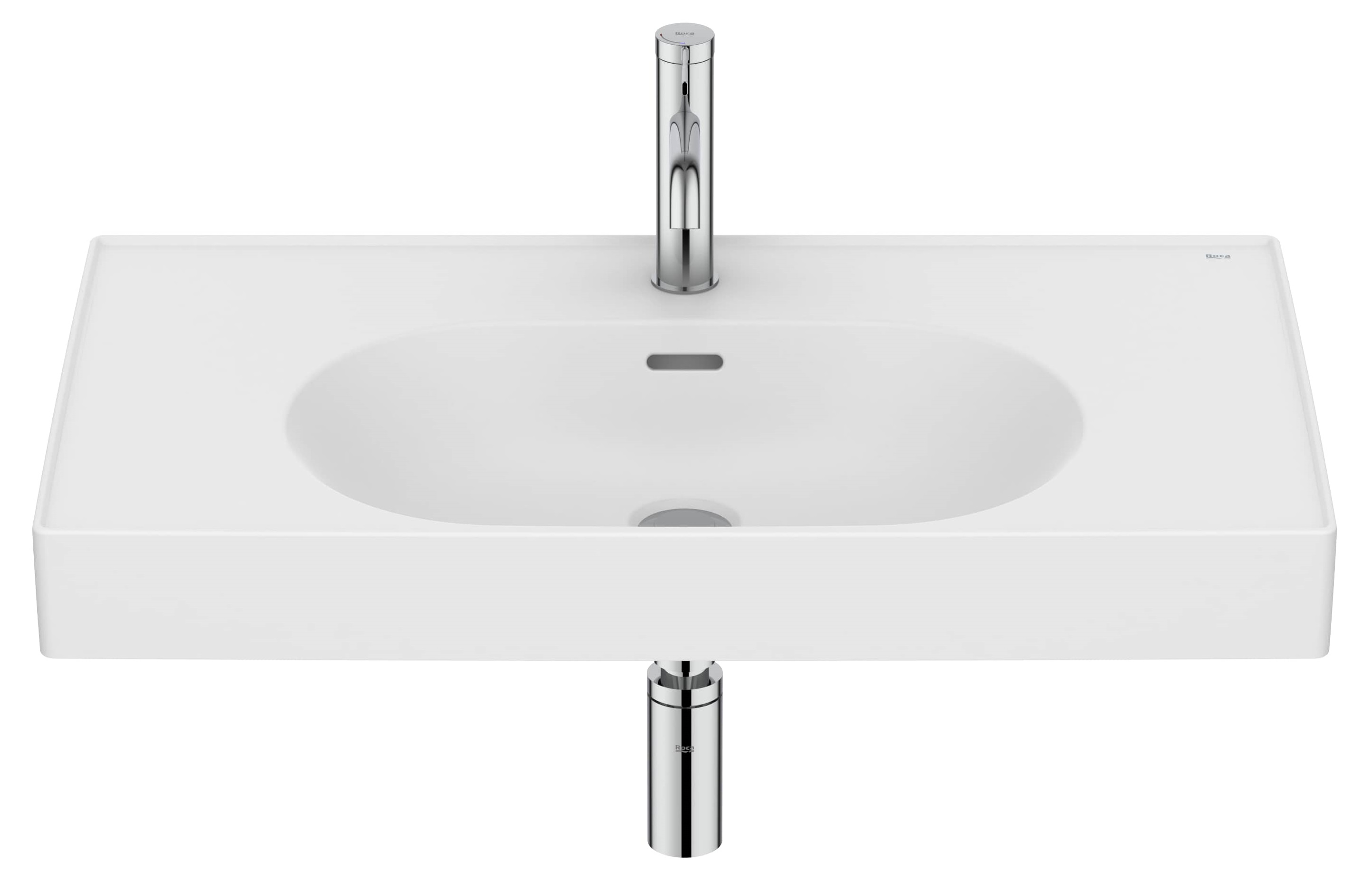 Darmowa Dostawa - Umywalka 80x46 cm prostokątna ścienna-meblowa biała Roca Meridian A327745620