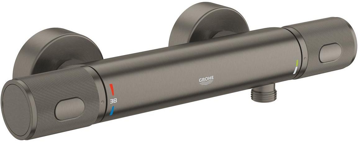Darmowa Dostawa - Bateria prysznicowa ścienna z termostatem brushed hard graphite Grohe Precision Feel 34790AL0