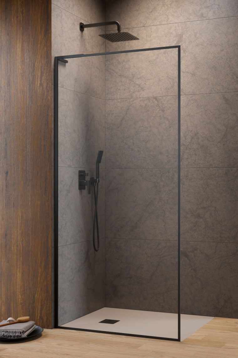 Darmowa Dostawa - Ścianka prysznicowa 100 cm szczotkowany/szkło przezroczyste Radaway Modo F SL Brushed Gunmetal II 104191049201L