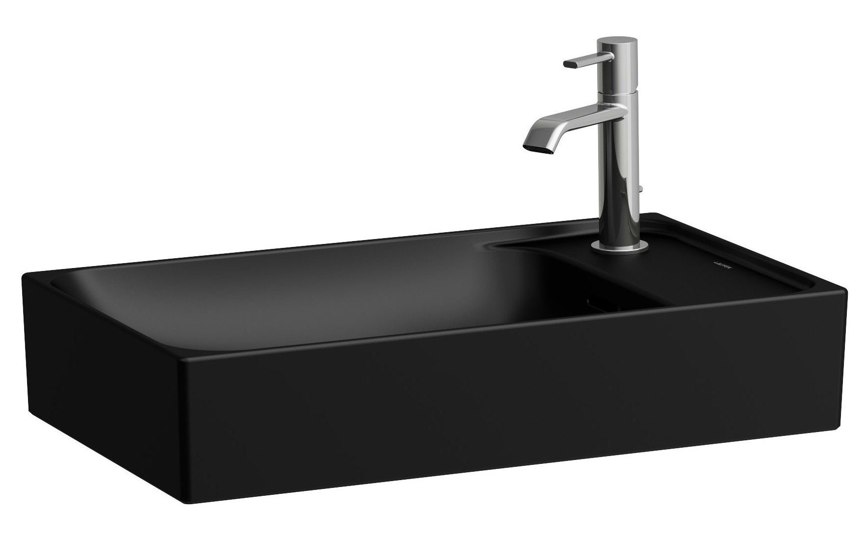 Darmowa Dostawa - Umywalka 60x35 cm prostokątna nablatowa czarna Laufen Meda H8121137161061