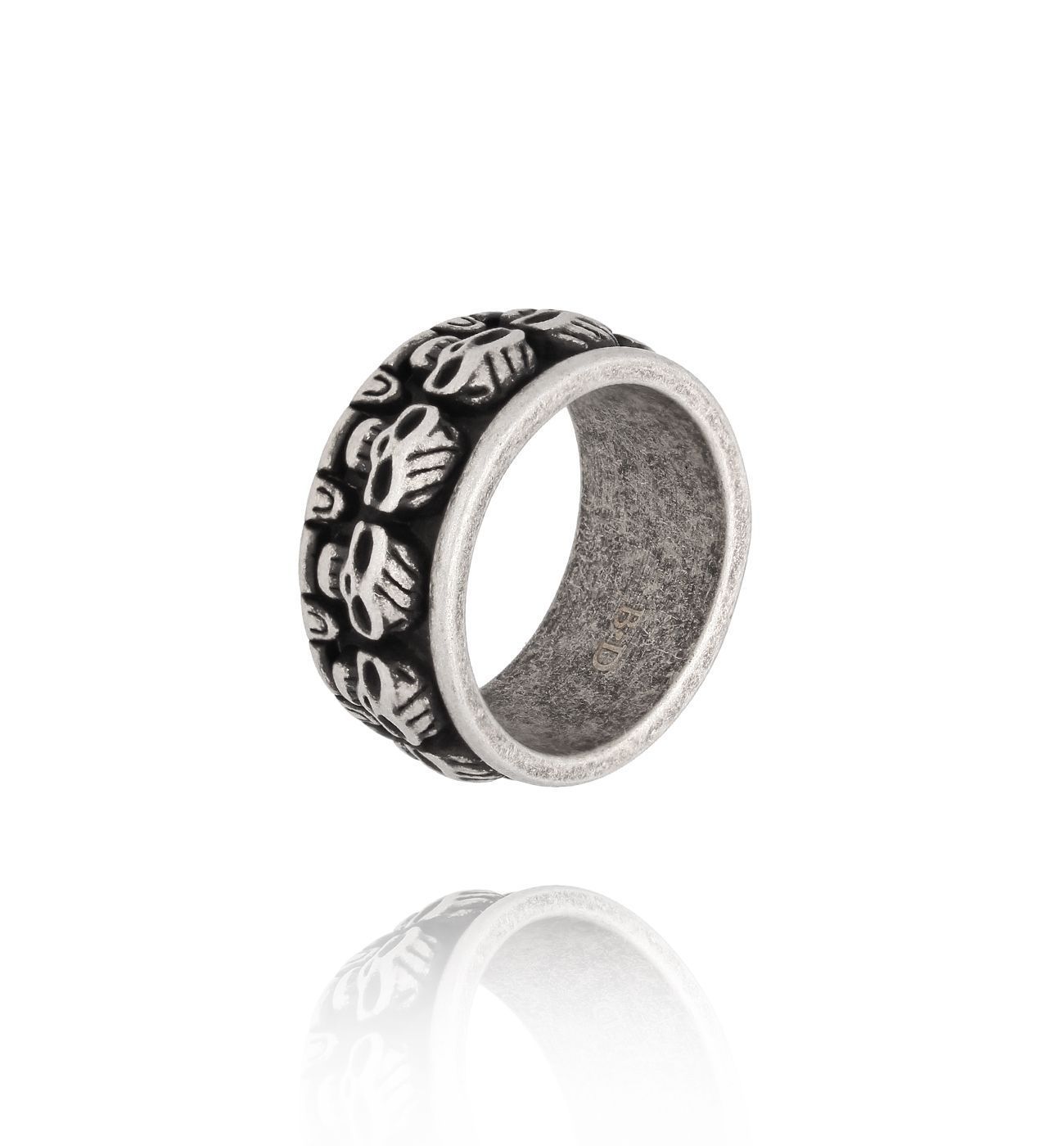 Pierścionek męski obrączka z czaszkami PMITC0117