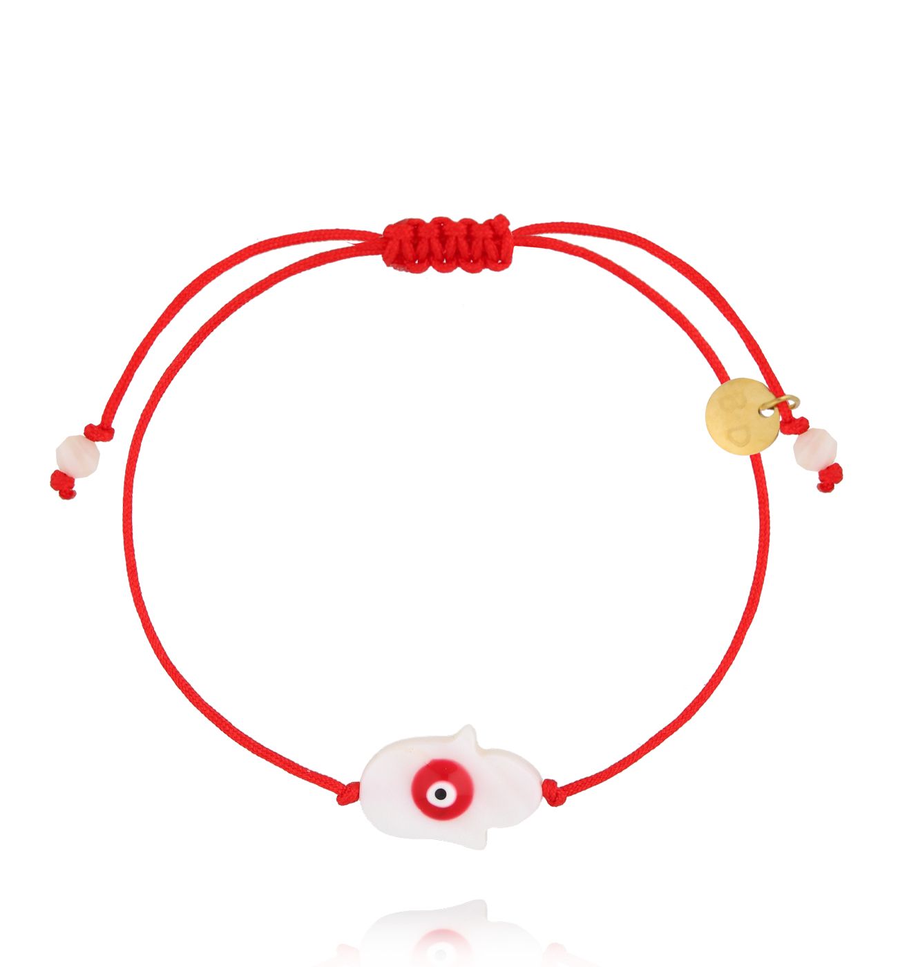 Bransoletka z czerwonym sznurkiem i ręką z okiem proroka BMT0341