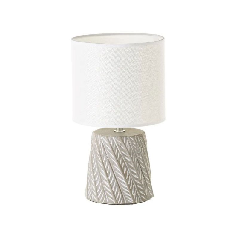 Lampa HowHomely stojąca szara z lnianym abażurem 30 cm 1 szt.