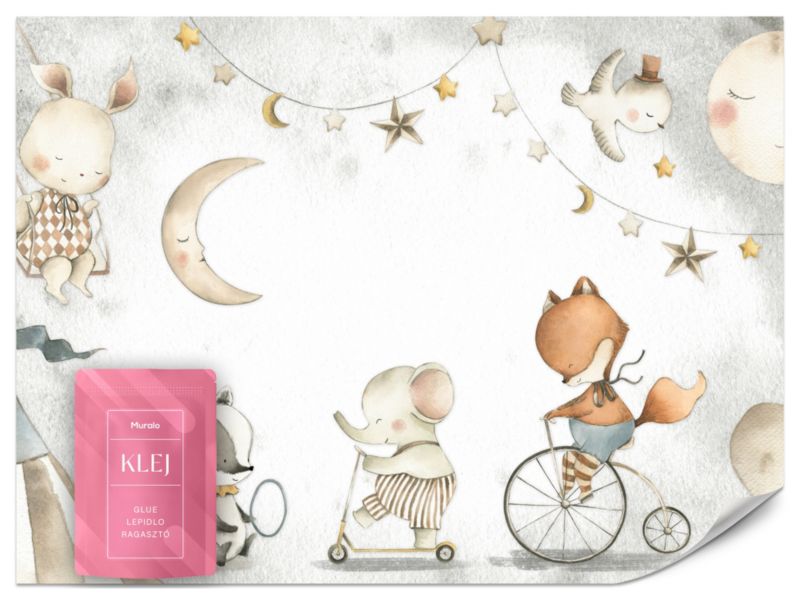 Fototapeta Muralo Słodkie Zwierzątka w Cyrku 250x175 cm 1szt.