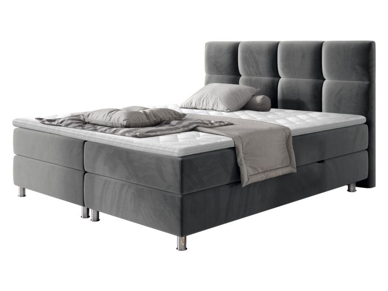 Łóżko kontynentalne MIRJAN 24 Dave 160x200 stalowy szary 1 szt.