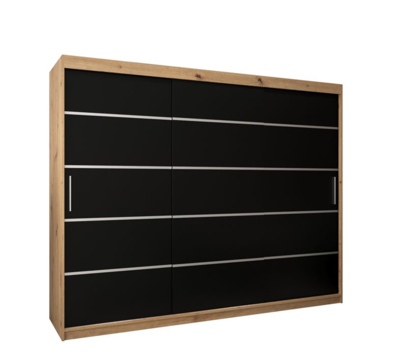 Szafa przesuwna Garderoba Abiks Verona 1 250 artisan + czarny 1 szt.