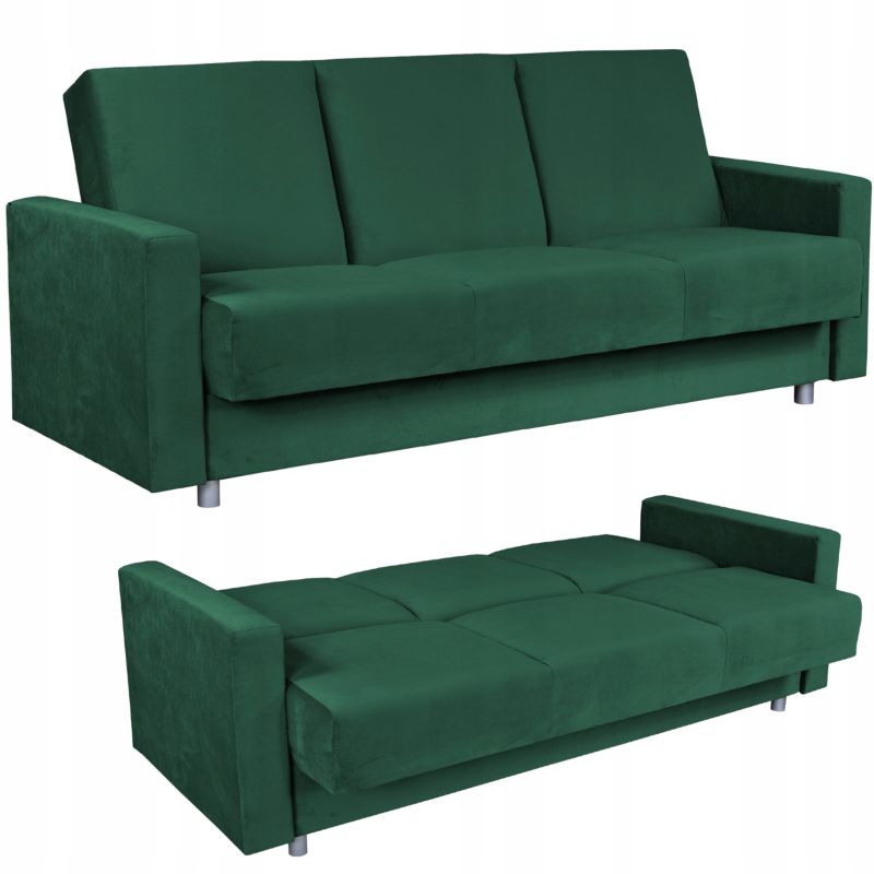 Kanapa do salonu rozkładana Family Meble Alicja zielona 1szt