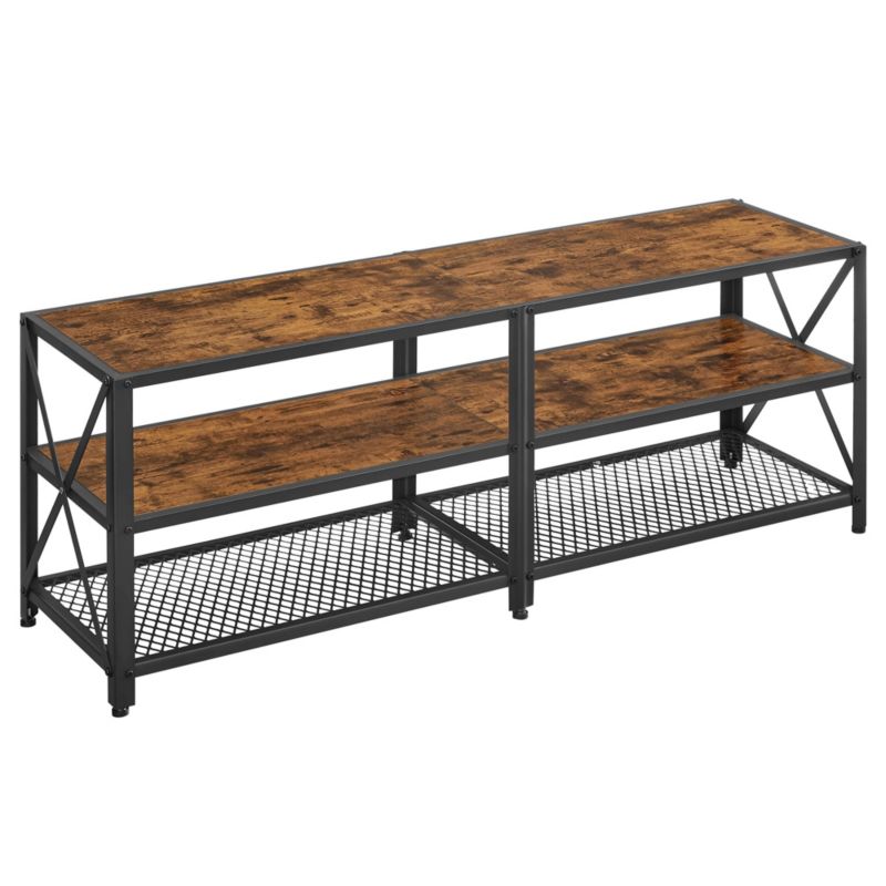 Szafka RTV Songmics 3 poziomy dąb rustykalny industrialna 1 szt