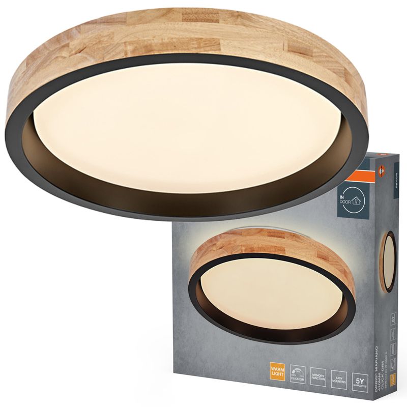 Plafon LED Orbis Osram Lampa Sufitowa Oprawa Natynkowa 24W 1450lm 3000K Okrągły Brązowy Czarny 1 szt.