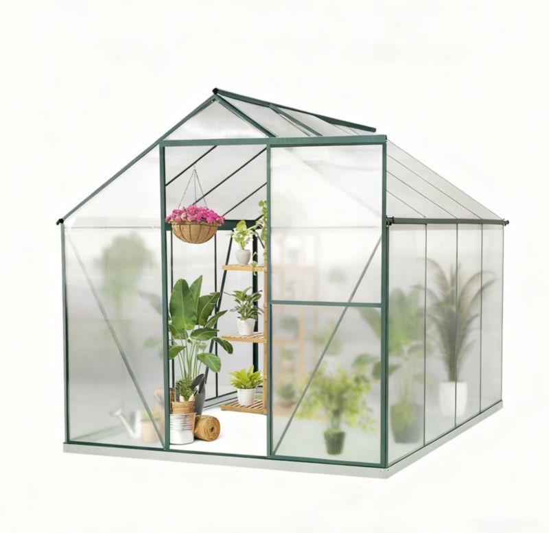 Szklarnia ogrodowa Mirpol poliwęglan 248-187-210 cm zielona 1 szt.