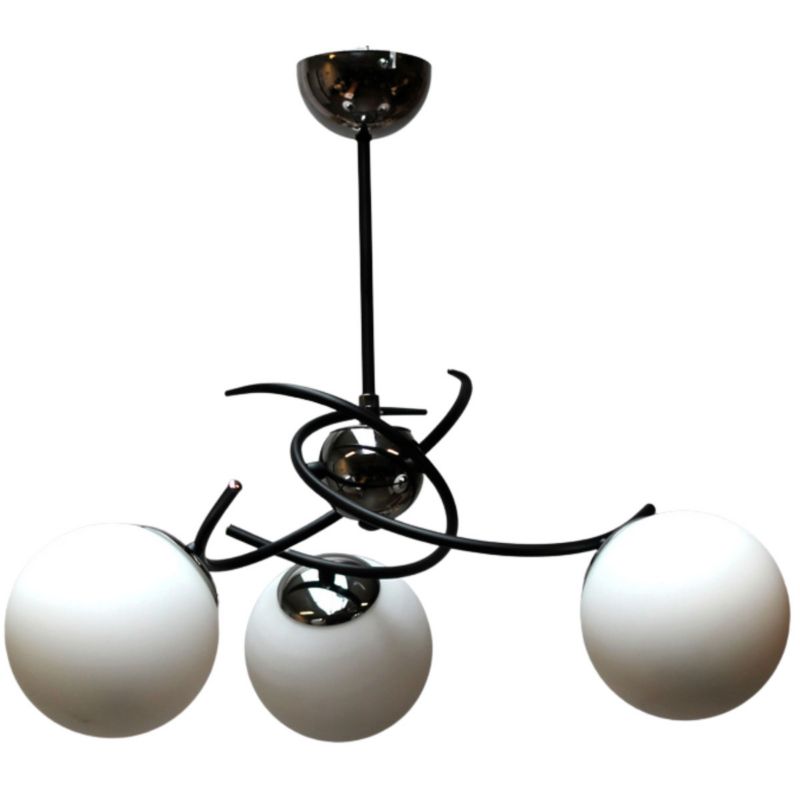 Lampa wisząca Alfa VIRAL czarna-chromowana 3xE14x10W wym:56x55x55cm IP20 -1 szt.