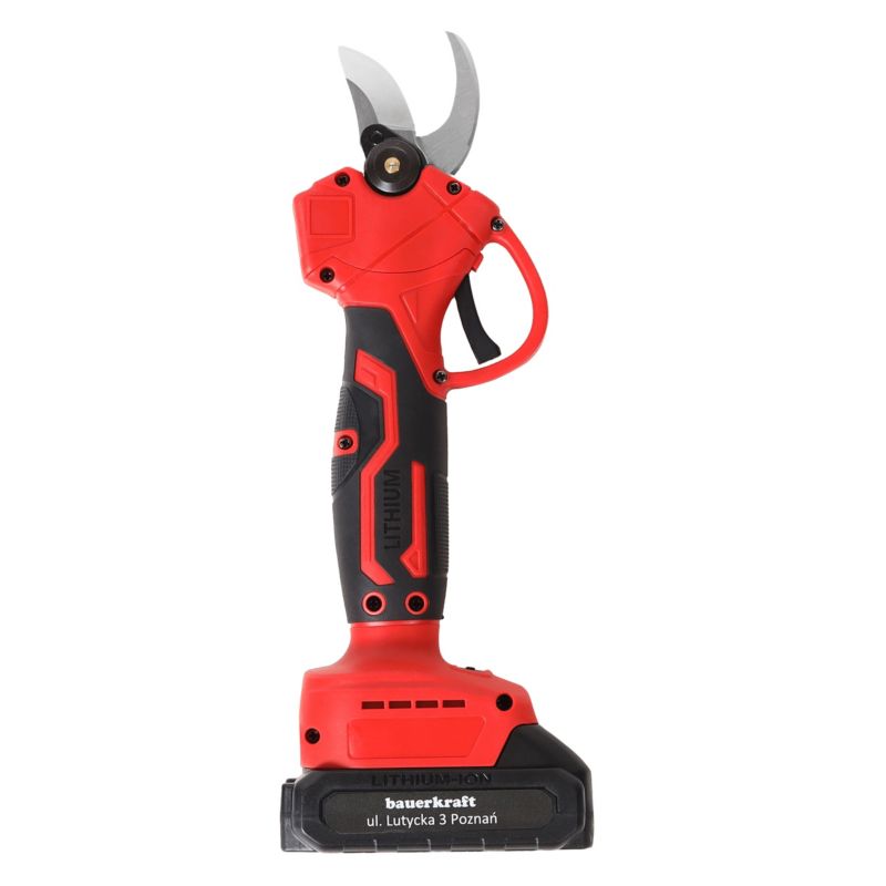 Sekator BAUERKRAFT akumulatorowy elektryczny do gałęzi 2 akumulatory czerwony 1 szt.