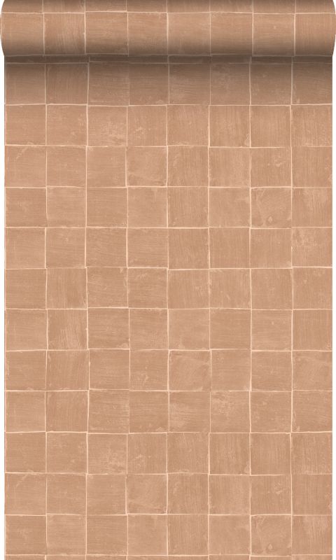 tapeta flizelinowa z ekoteksturą Origin Wallcoverings motyw płytek jasnej terakoty 50 x 900 cm - 1 rol.