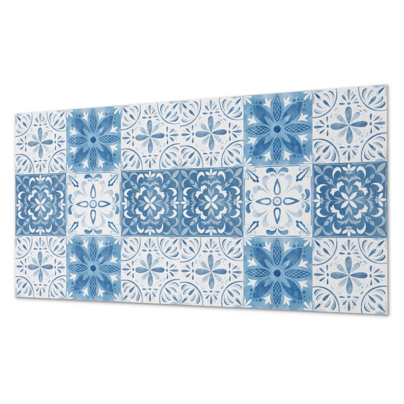 Winylowy Panel Z Grafiką ArtPrintCave 100x50 cm Wzór kwiatowy w kafelkach 1 szt.