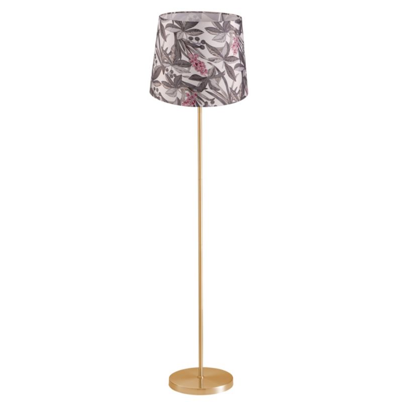Lampa podłogowa Sanico Goldlux scarlet złota 140cm abażur stożek 35cm white nature E27 IP20 - 1 szt.