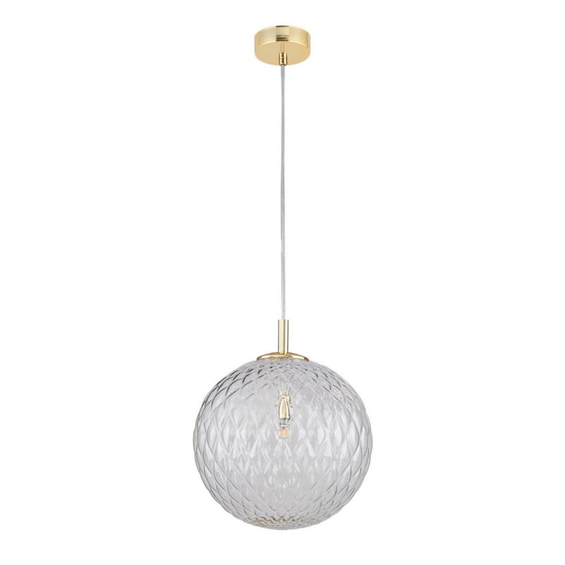 Lampa sufitowa wisząca TK-Lighting Cadix złoto-przezroczysty wym: 220 x 30 x 30 cm 1xG9 x 1 szt.