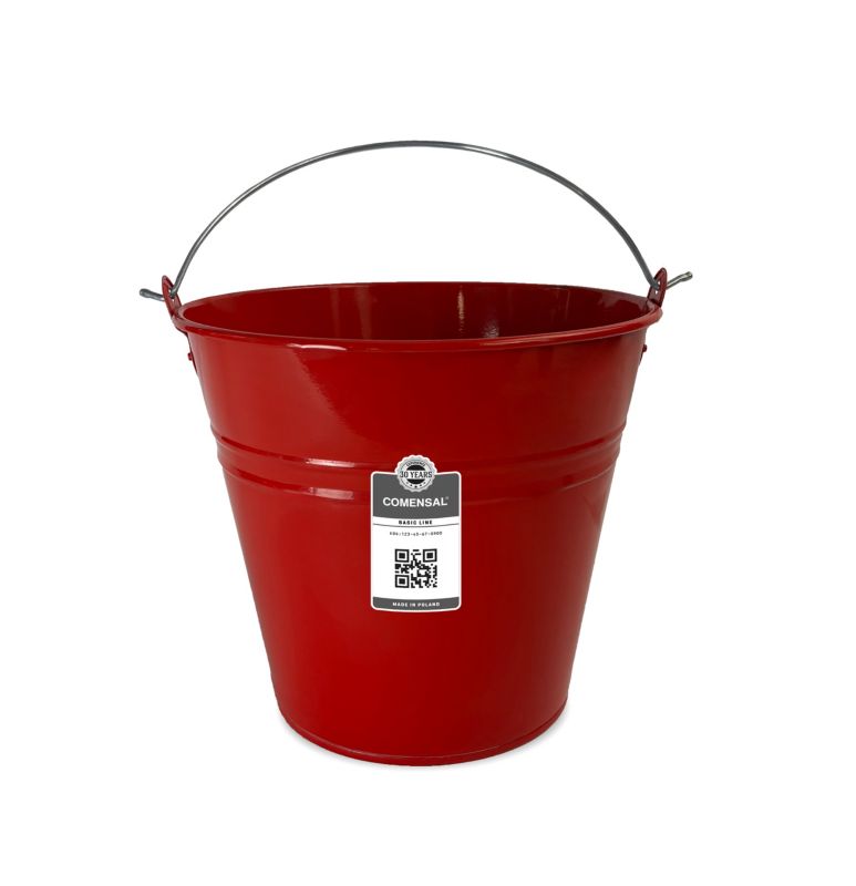 Wiadro metalowe Comensal 7 l czerwone