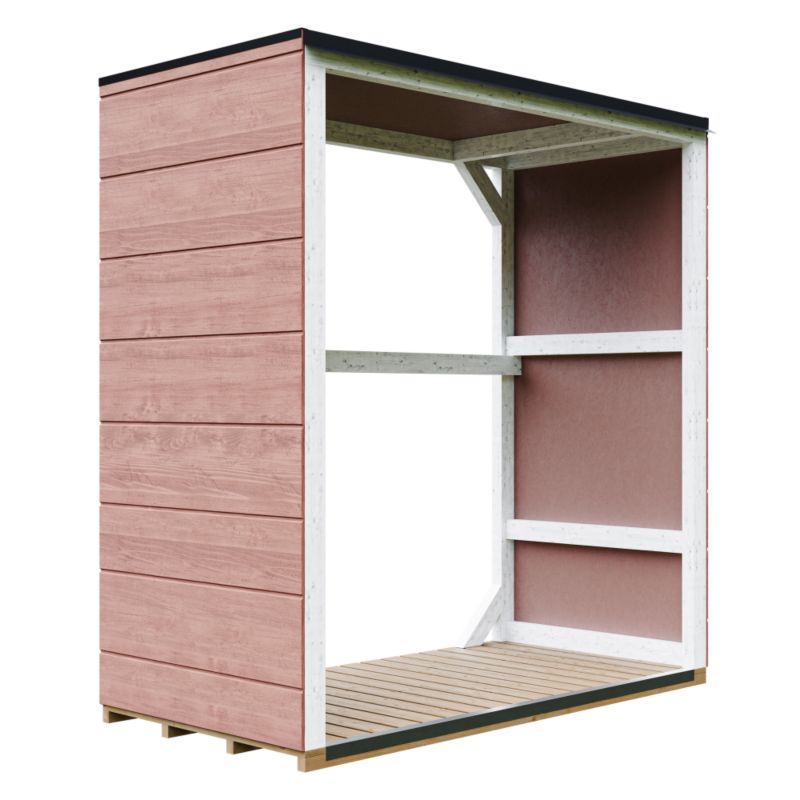 Zewnętrzny schowek na drewno opałowe Timbela M980-1-REDWOOD RED 1.14 m² odporna na warunki atmosferyczne 1 szt.