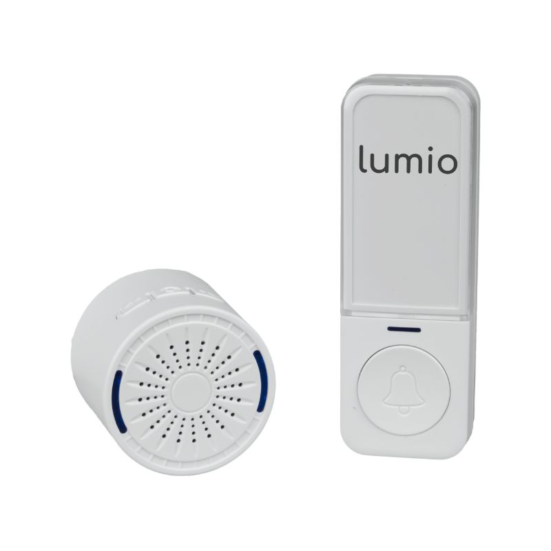 Dzwonek bezprzewodowy, LUMIO, kinetyczny, biały, 1szt