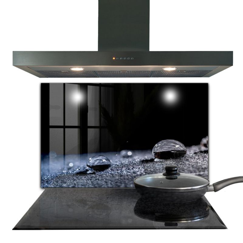 Panel kuchenny Wallfluent 100x70 cm Kropla Rosy Szklany 1 szt.