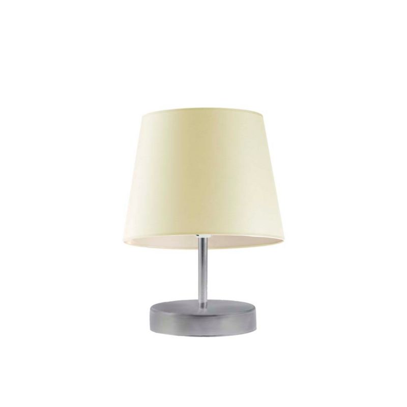 Lampka Nocna Volta Light Factory Picolo Abażur Srebrny/Ecru Stożek 1xE27 1szt.