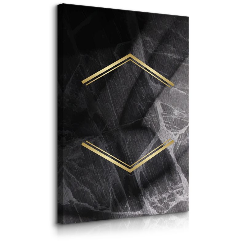 Obraz Muralo Na Płótnie Czarny Marmur Abstrakcja Styl Glamour 20x30 cm 1 szt.